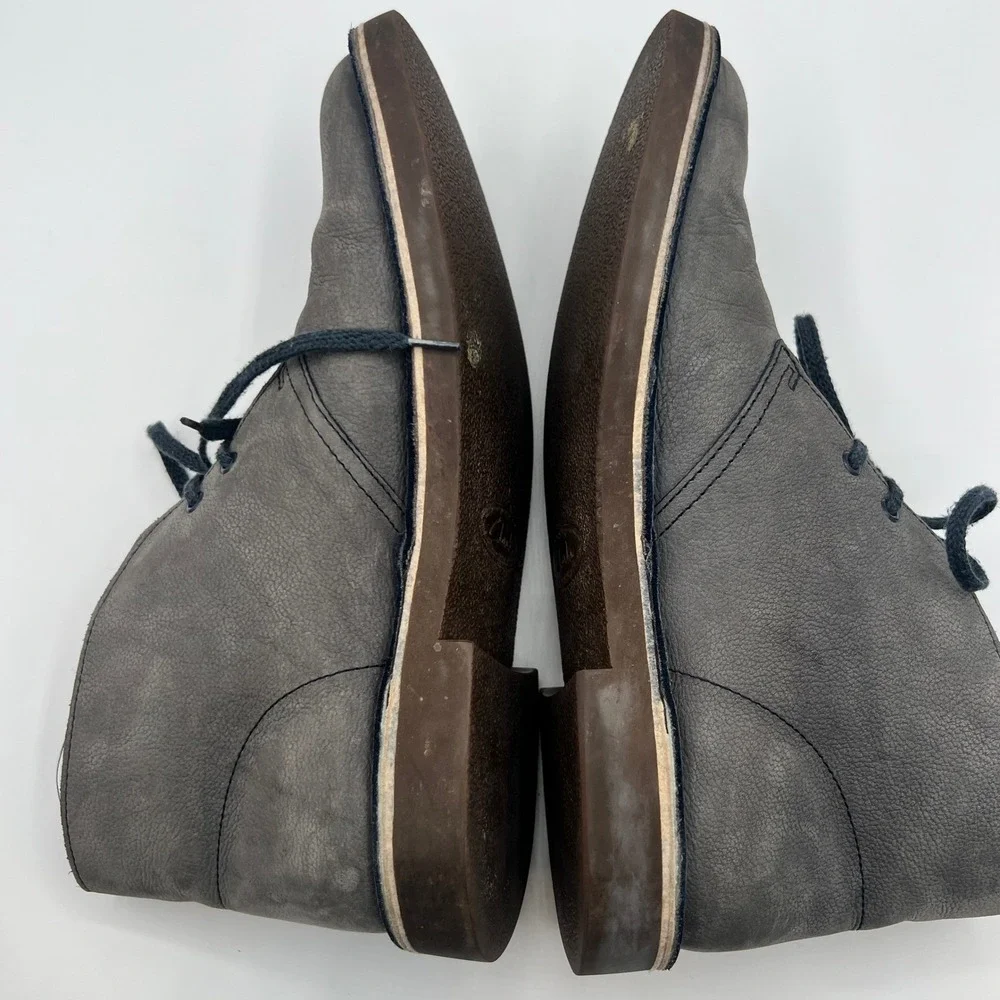 Clark's Leather Chukka Desert‎ Men's Ankle Boots Lace Up Casual Gray Size 9.5